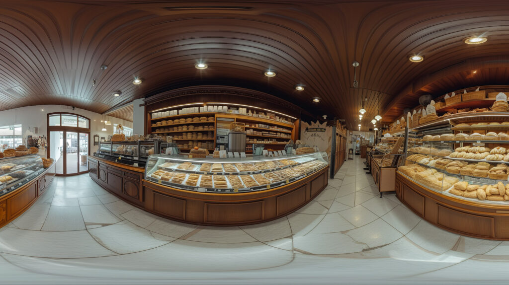 360° Panorama von Bäckerei